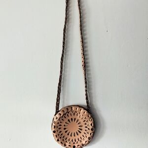Urban Outfitters Tan Crossbody Bag with Artisanal Design